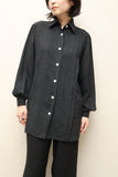 c80's Italian label - silk pleated body shirt
