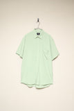 80's Italian label - viscose/poly shirt in pale green