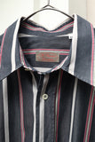 80's-90's European label - cotton stripe dress shirt