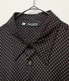 80's European label - viscose fine pattern shirt