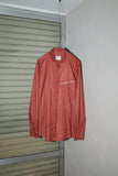 00's Armani Collezioni - glossy fabric minimal shirt with zip pocket