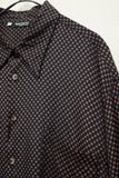 80's European label - viscose fine pattern shirt