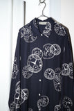 80's PENNYBLACK - rayon clock motif shirt