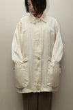 80-90s European label - shiny oversized utility jacket