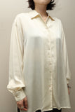80's-90's European label - silk multi button blouse