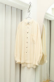 90's European label - rayon plain shirt