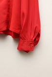 80's European label - acetate/silk blouse in red