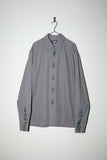 c2000's GIANFRANCO FERRE JEANS- cotton snap buttoned shirt with tape decoration