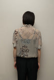 00's European label - silk sheer pullover blouse