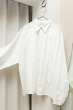 80-90's European label - pleated front dress shirt