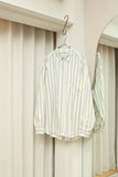 80's European label - cotton stripe shirt