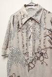 00's European label - silk sheer pullover blouse