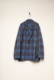 80's European label - viscose/cupro/linen plaid tailored jacket