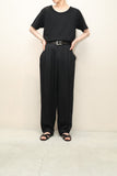 80's UMBERTO GINOCCHIETTI - linen 3-tuck trousers