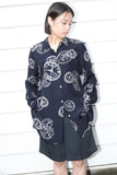 80's PENNYBLACK - rayon clock motif shirt