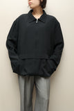 90-00's European label - oversized zip-up minimal jacket