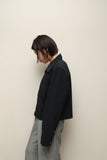 00's European label - elastic cropped minimal jacket