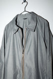 80's European label - cotton chambray zip-up blouson jacket