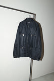 00's European label - nylon minimal boxy jacket