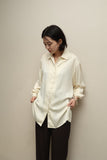 80's-90's European label - silk multi button blouse