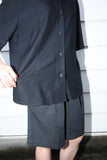 80-90's European label - viscose/linen cropped shirt jacket
