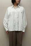 80-90's European label - pleated front dress shirt