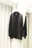 90's-00's European label - viscose sheer shirt
