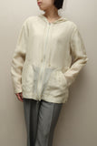 c90's Betty Barcley - semi sheer zip-up hoodie jacket