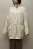 80-90s European label - shiny oversized utility jacket