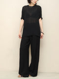 80's Giorgio Armani - silk sheer collarless blouse