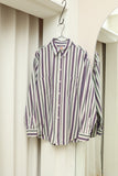1980's STEFANEL - cotton doble pocket stripe shirt