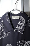 80's PENNYBLACK - rayon clock motif shirt