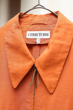 80's CERRUTI 1881 - silk/linen zip-up shirt jacket