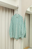 80-90's UNITED COLORS OF BENETTON - cotton stripe shirt