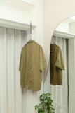 70-80's PANCALDI - cotton leather switching pullover shirt