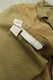 70-80's PANCALDI - cotton leather switching pullover shirt