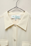 80's Les Copains - silk blouse with flap pockets