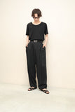 80's UMBERTO GINOCCHIETTI - linen 3-tuck trousers