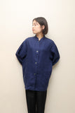 80's MARELLA - linen stand collar jacket