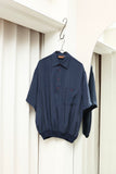 80's-90's European label - cupro glossy pullover shirt