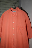 80's Emporio Armani - cotton oversized shirt in salmon pink