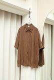 00's European label - cupro abstract pattern shirt