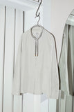 00's Armani Jeans - nylon/linen hi-neck minimal zip-up jacket