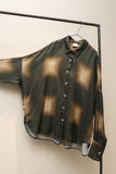 2010-2020's European label - abstract patterned, wide silhouette rayon blouse