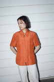 80's CERRUTI 1881 - silk/linen zip-up shirt jacket