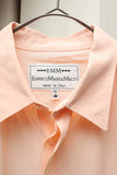 80's European label - viscose minimal dress shirt in sakura pink