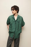 80's European label - linen constructive dolman sleeve shirt