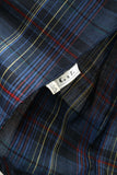 80's European label - viscose/cupro/linen plaid tailored jacket