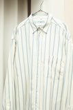 80's European label - cotton stripe shirt