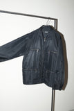 00's European label - nylon minimal boxy jacket